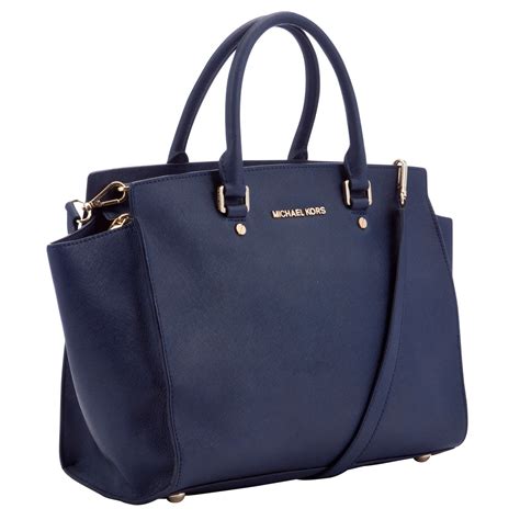 michael kors blue selma satchel